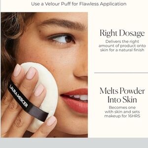 Laura Mercier Velour Puff with Black Strap